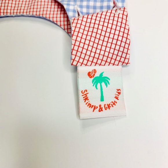 Christmas Santa/Pumpkin red/blue Gingham reversible A-line scallop jumper dress - Picture 12 of 14